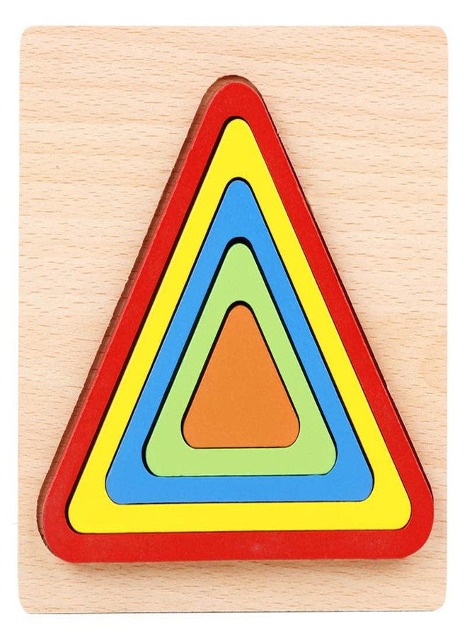 Folca® Bright Colored Wooden Seriation Puzzle Geometric Shape 3D Wooden Puzzle for Kids, (Design 8 Star, Flower, Hexagon, Square, Triangle) - Image 5